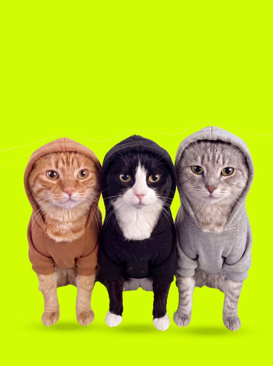 The Hood Cats picture with your line written across the top